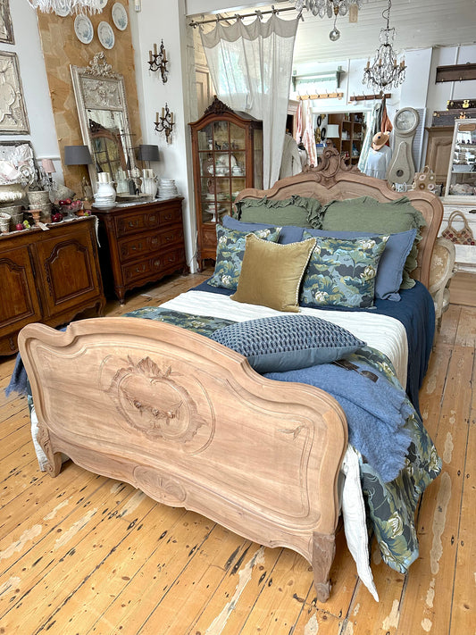 Antique French Louis XV Style Double Bed