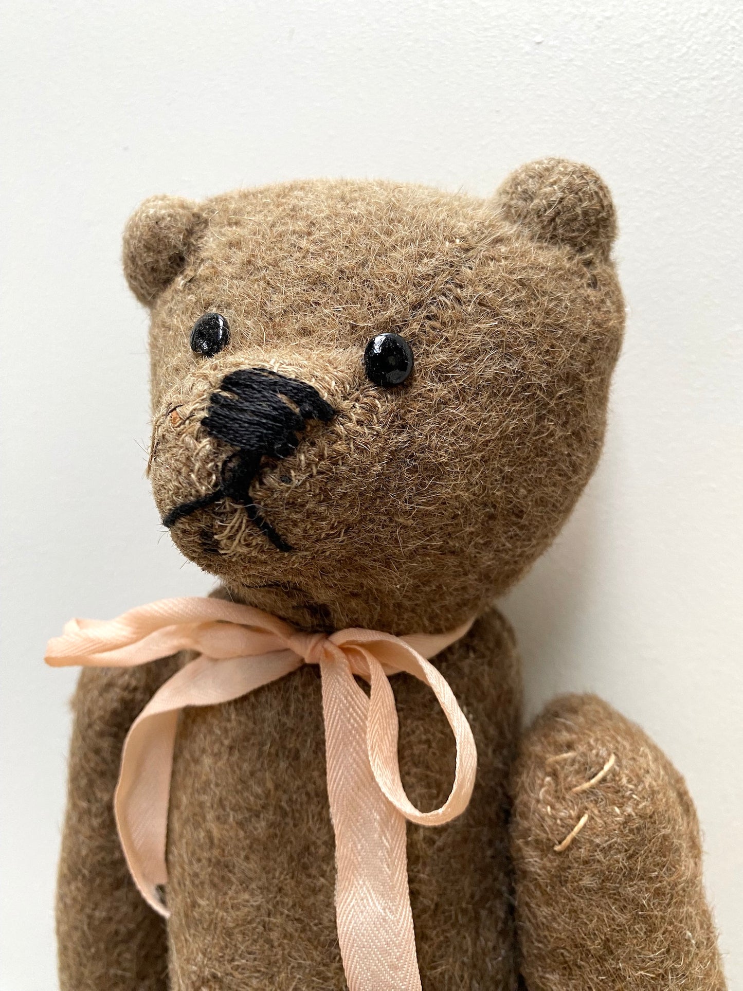 Vintage French Brown Bear in Petticoat Soft Toy