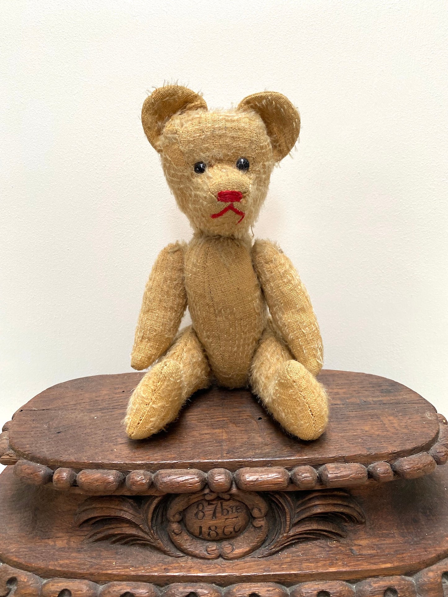 Vintage French Sitting Bear Soft Toy