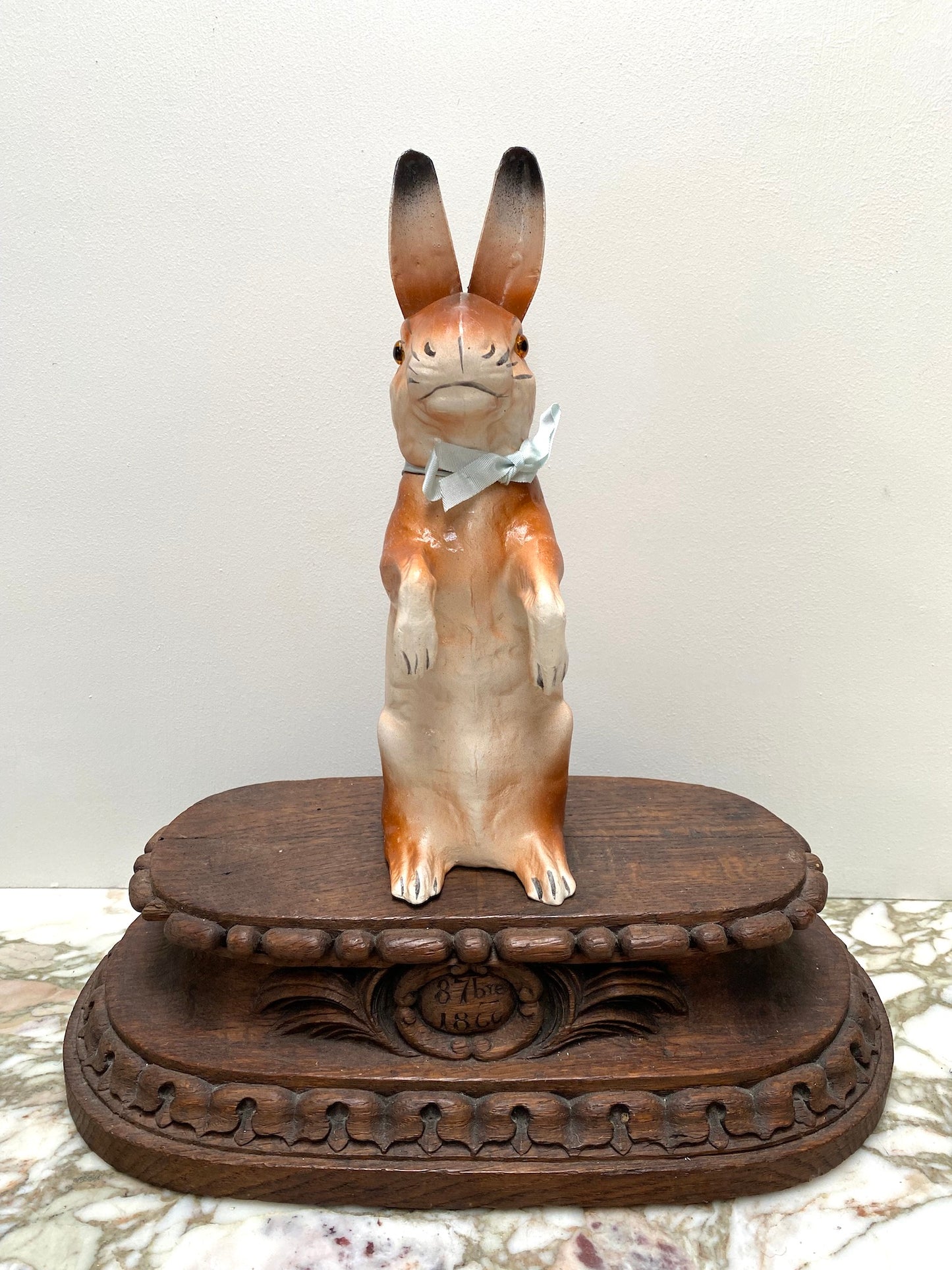 Antique German Standing Papier-Mache Rabbit