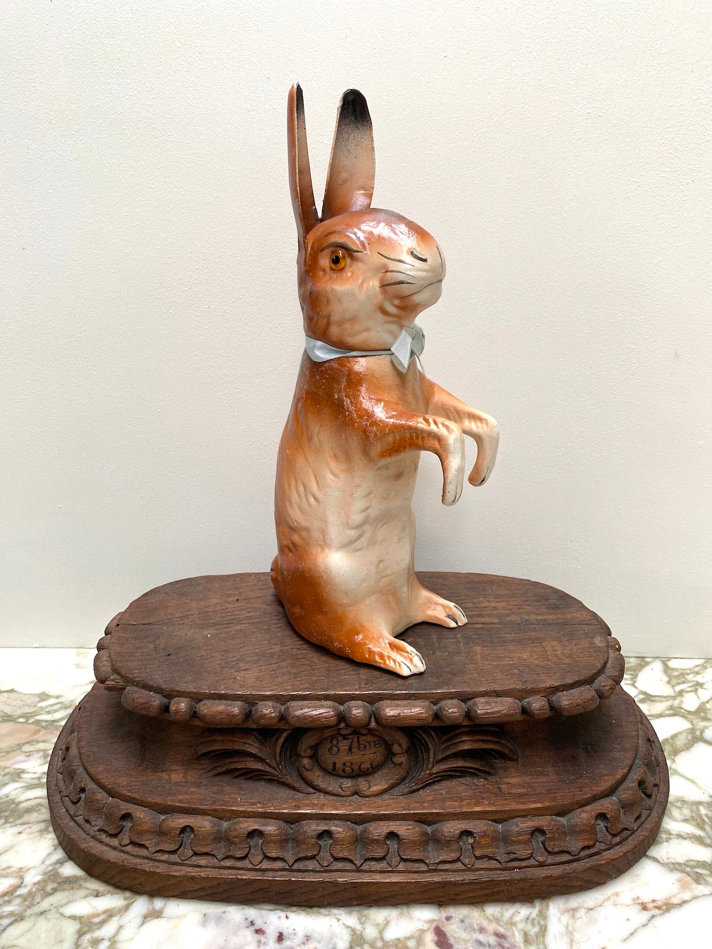 Antique German Standing Papier-Mache Rabbit