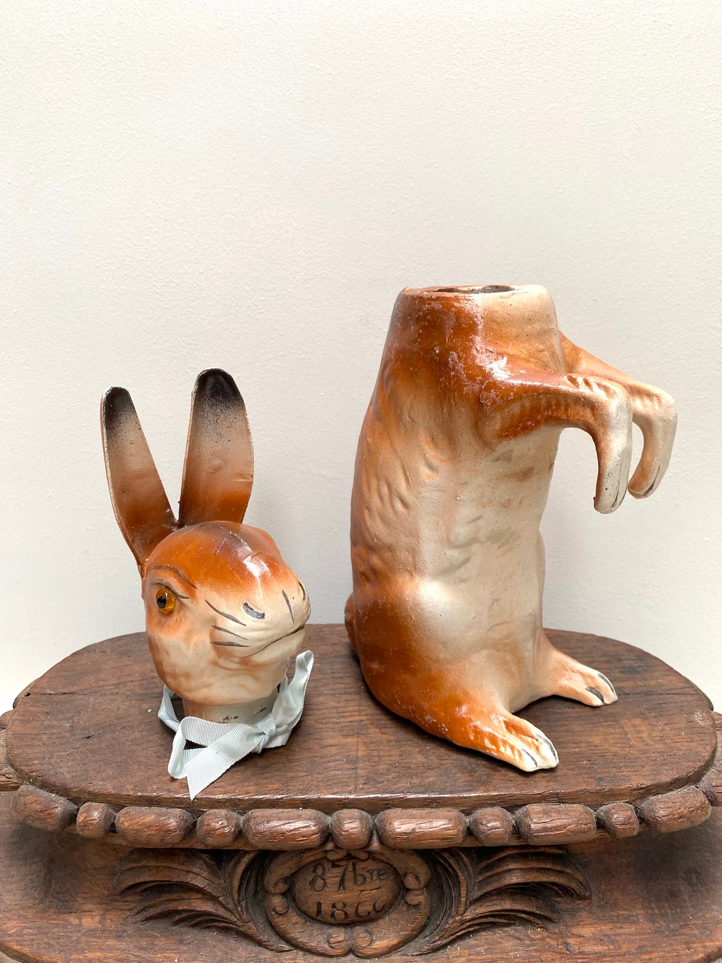 Antique German Standing Papier-Mache Rabbit