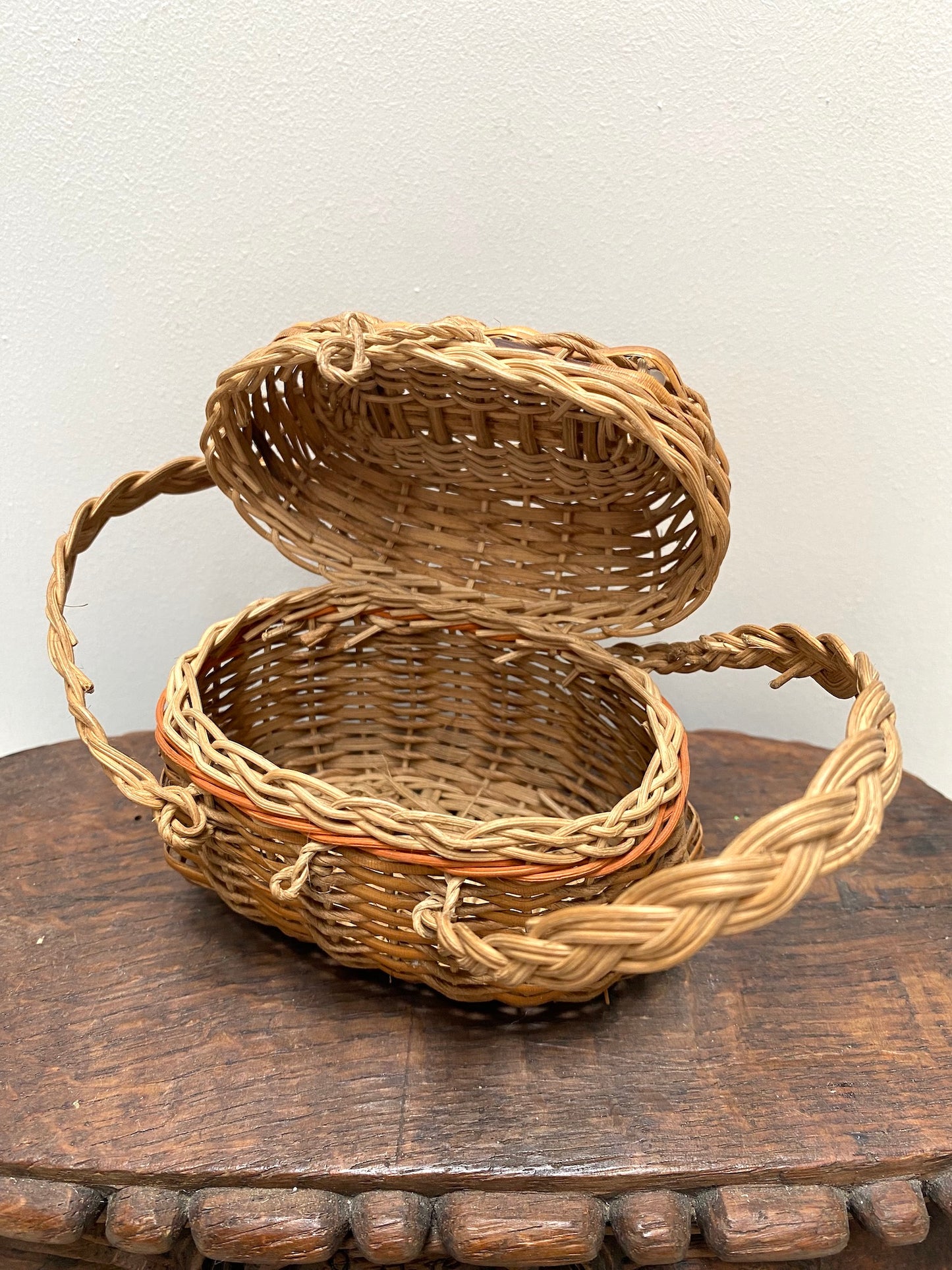 Antique French Miniature Woven Cane Baskets