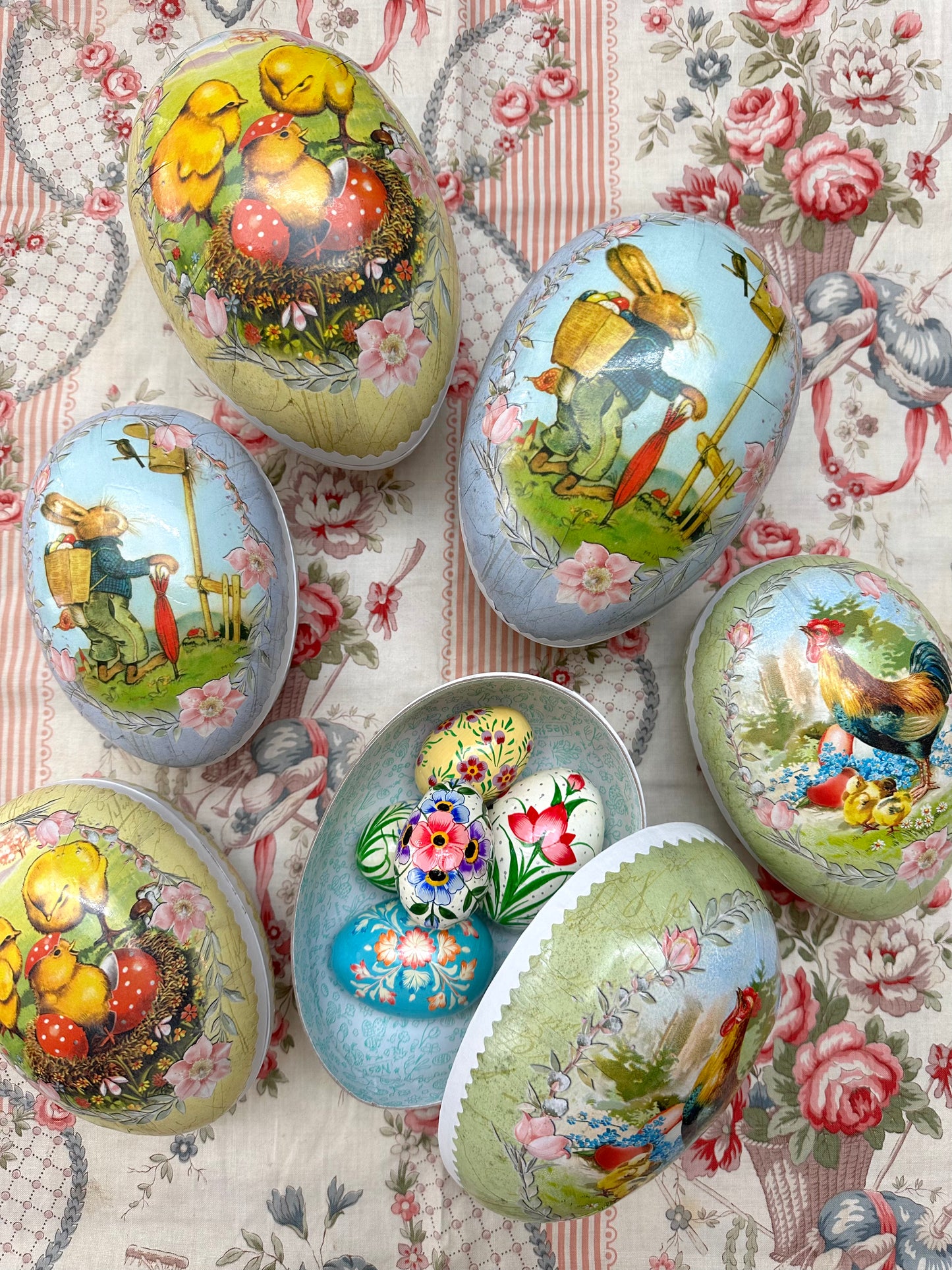 German Paper Eggs Set Of 3 - 'Easter Joy' Medium or Large