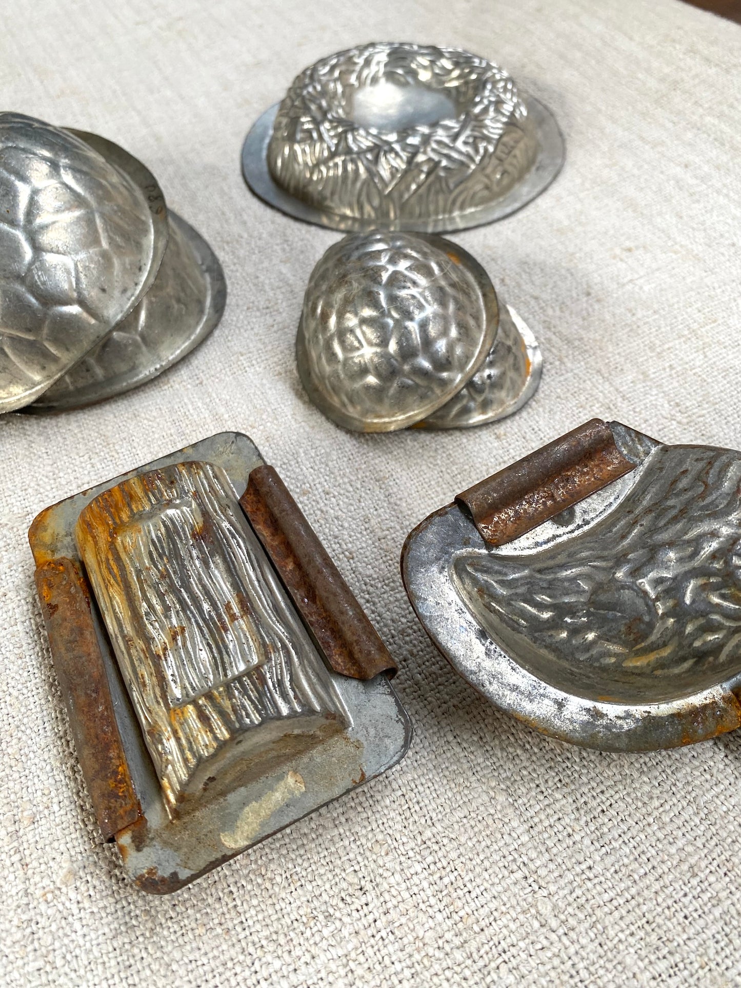 Antique French Metal Chocolate Moulds - Set I