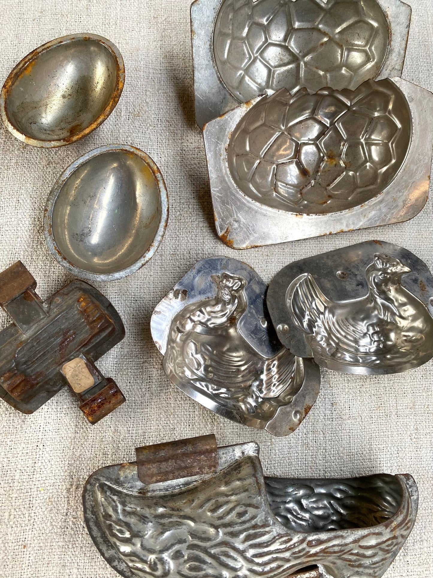 Antique French Metal Chocolate Moulds - Set IV