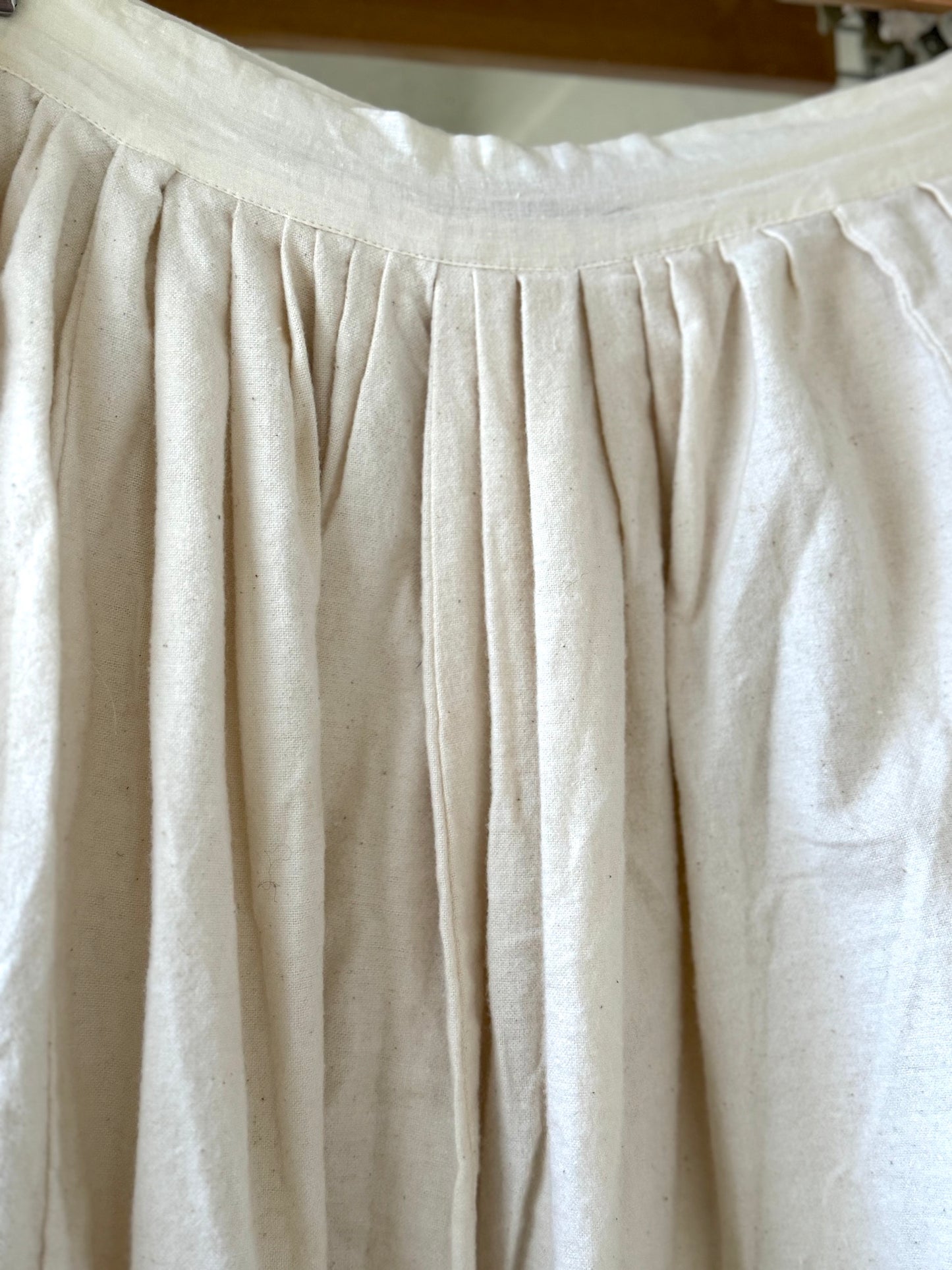 Sula Brushed Cotton Skirt - Cream - LAST ONE Size Extra Large