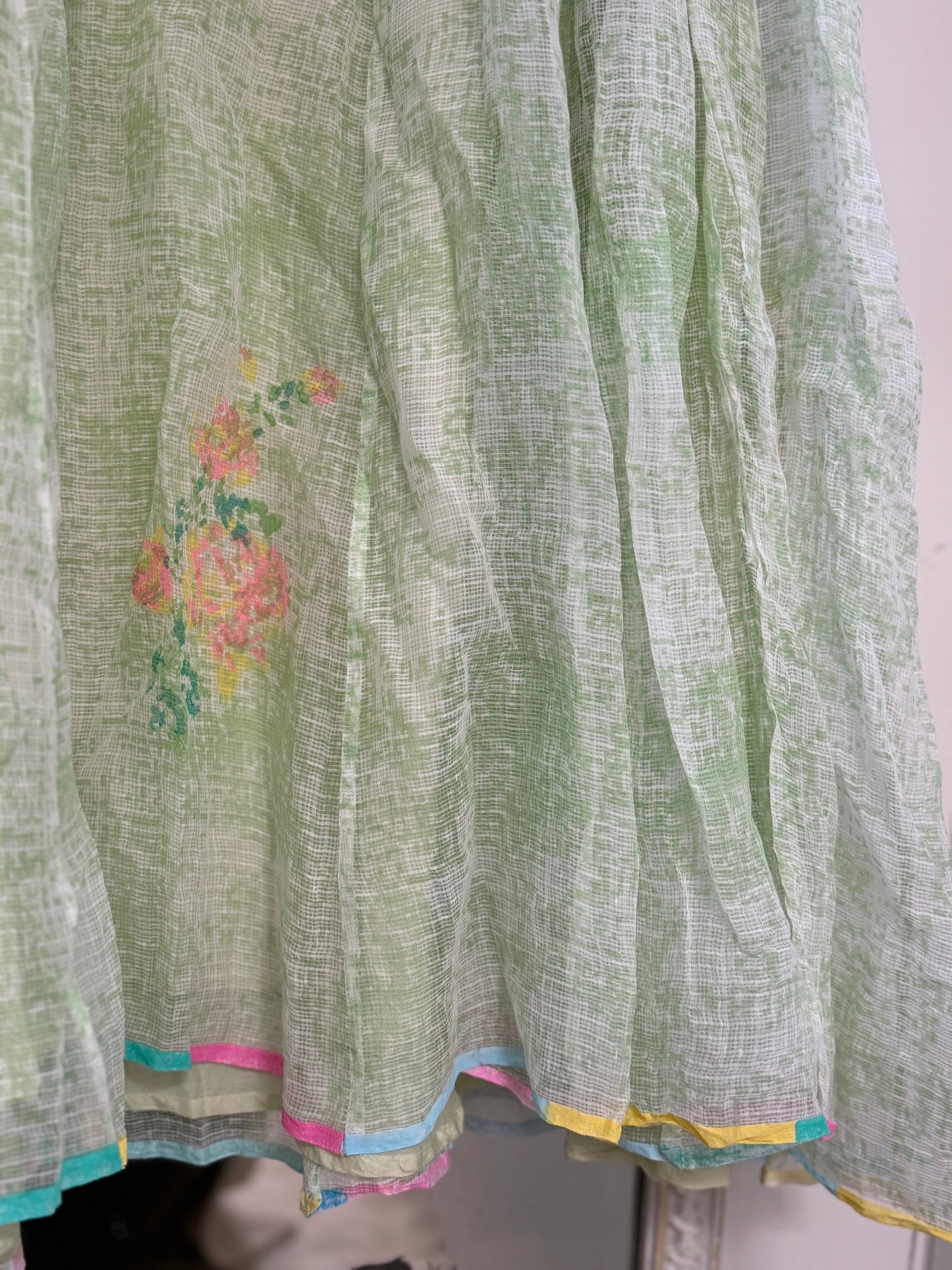 Eka Light Green Floral Dress - Extra Small - LAST ONE