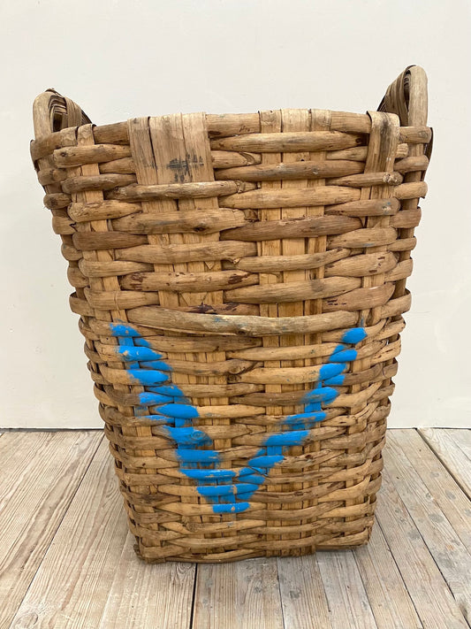 Vintage French Harvest Basket 16