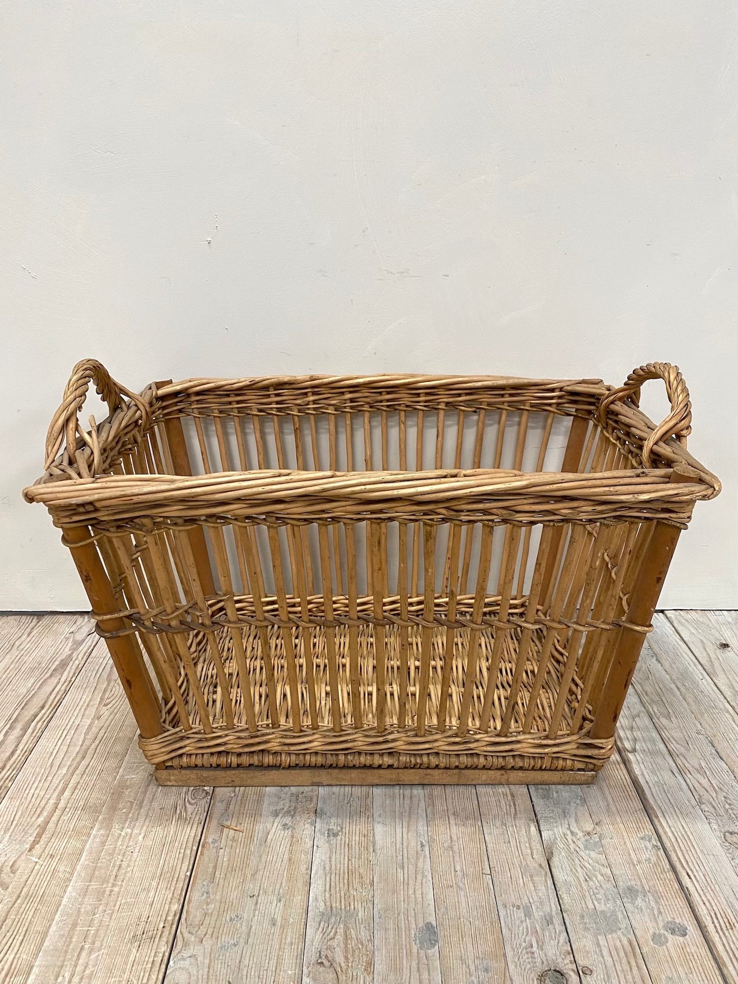 Antique French Medium Rectangle Laundry Basket