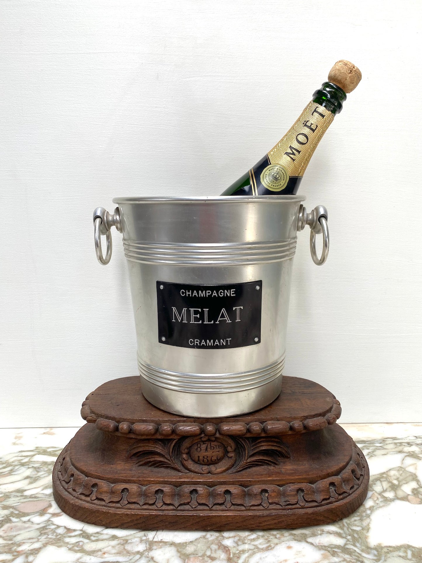 Vintage French Champagne Bucket 'Melat'