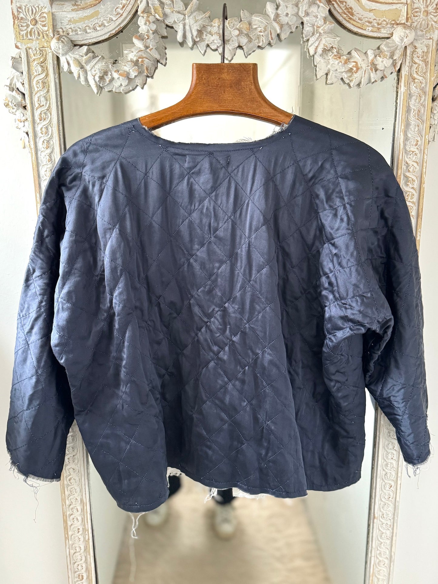 Sula Tie Top Quilted Jacket - Navy LAST ONE Small