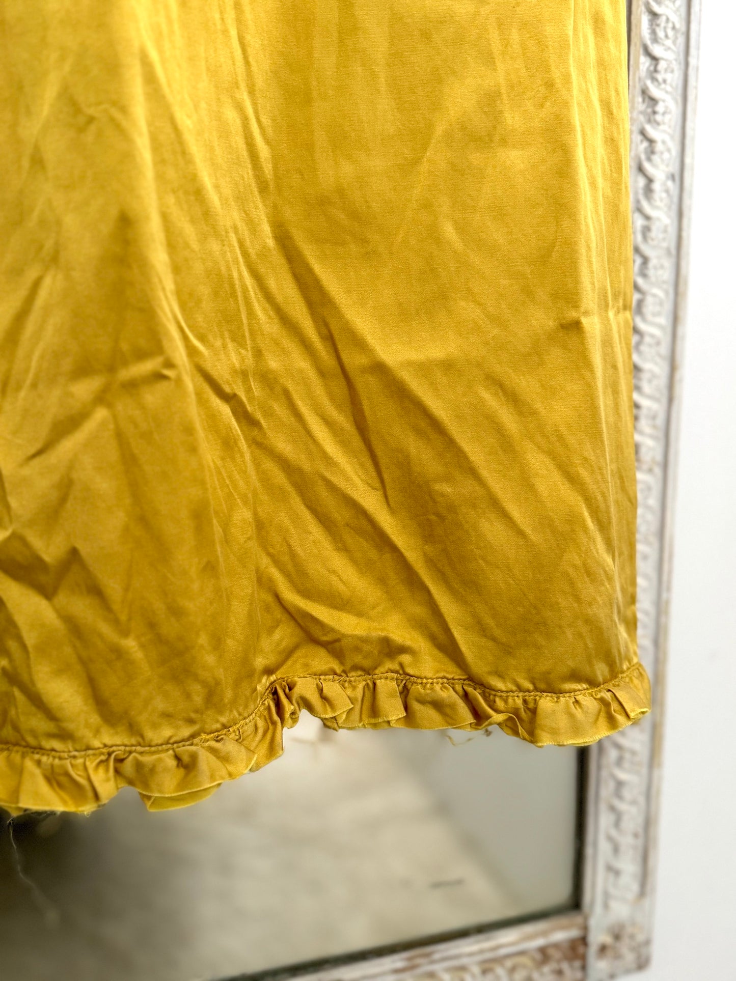 Sula Frill Hem Dress - Silk Cotton - Misted Yellow