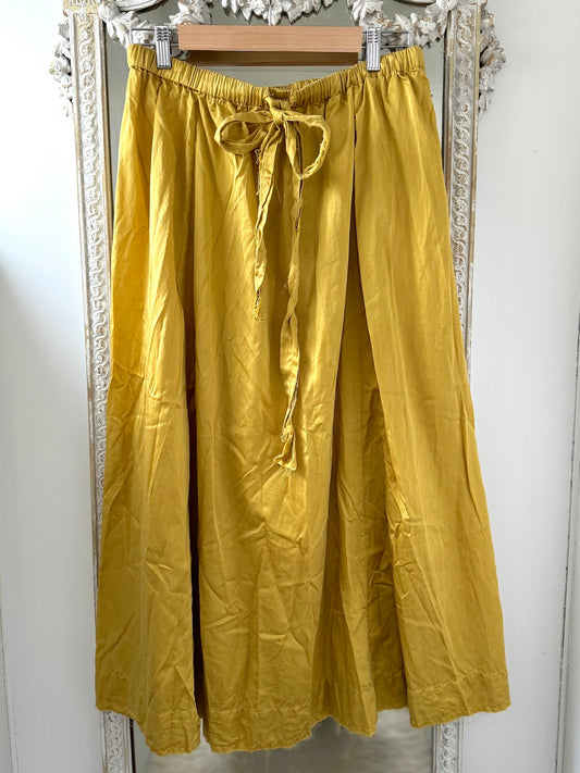 Sula Long Skirt - Silk Cotton - Misted Yellow