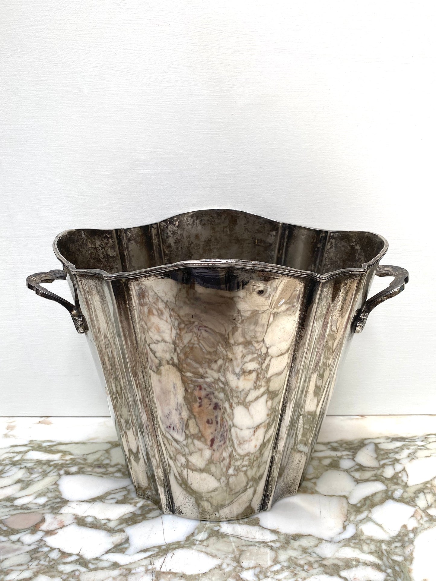 Antique French Silver Art Deco Champagne Bucket