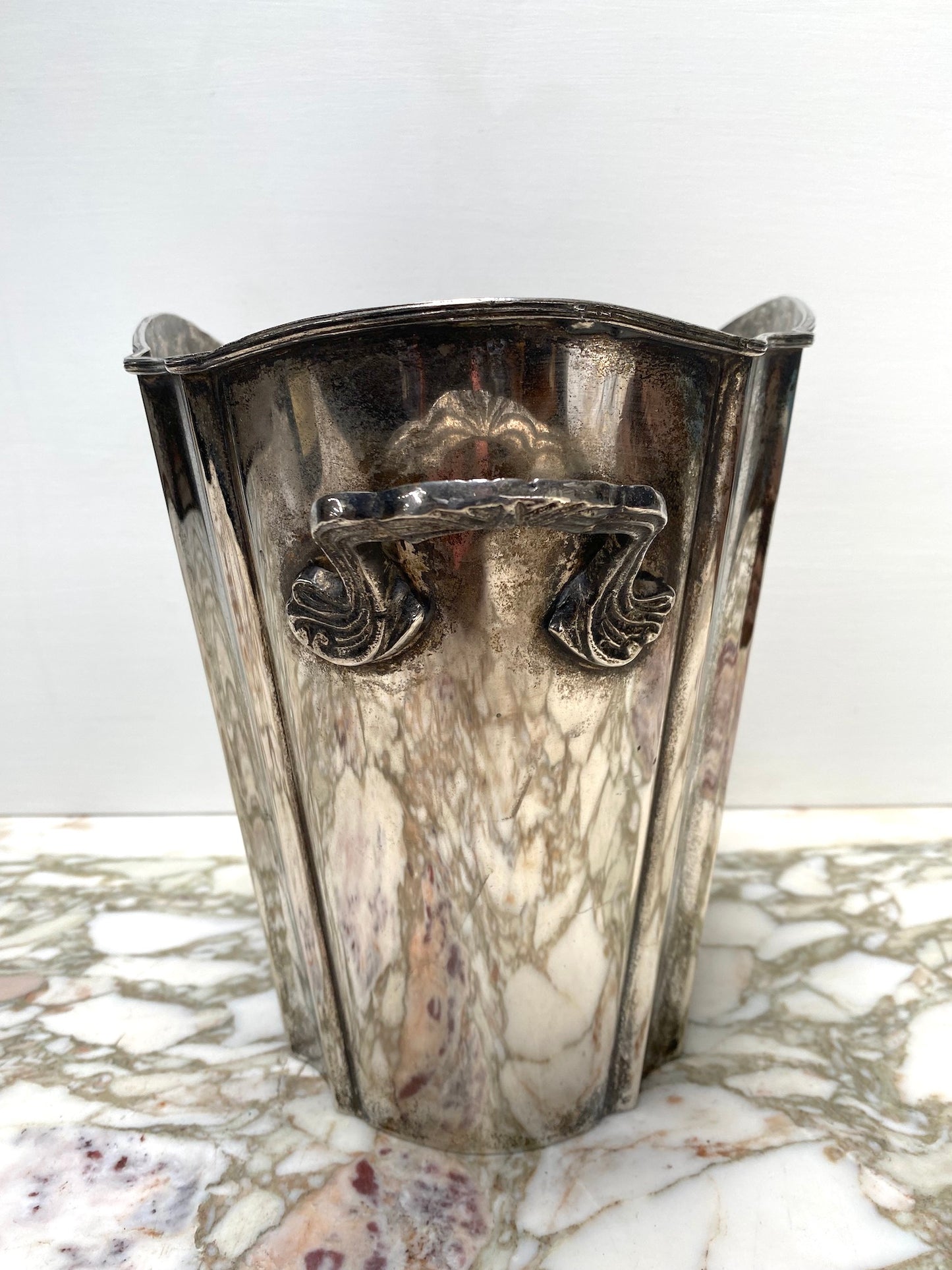 Antique French Silver Art Deco Champagne Bucket