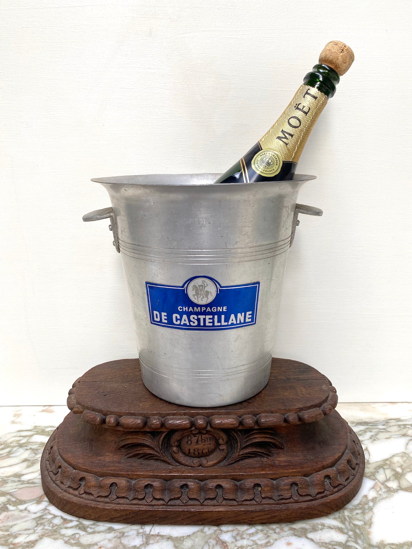 Vintage French Champagne Bucket 'Champagne De Castellane'