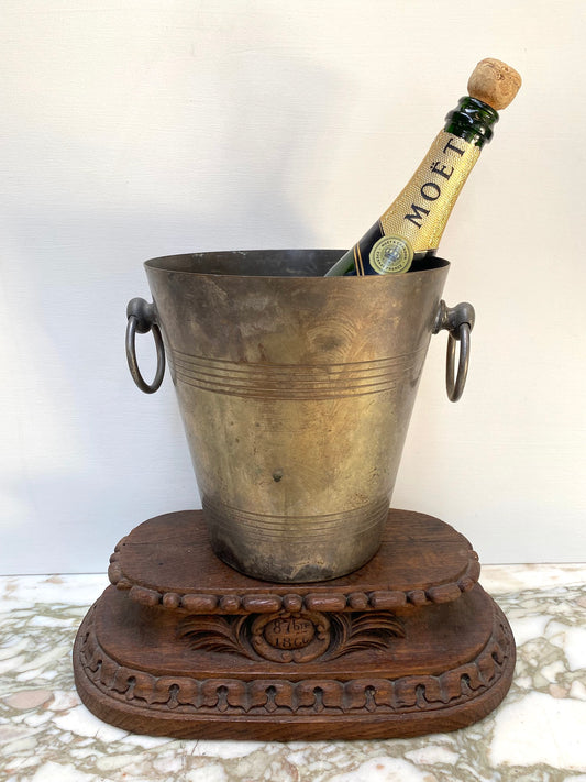 Antique French Brass Champagne Bucket