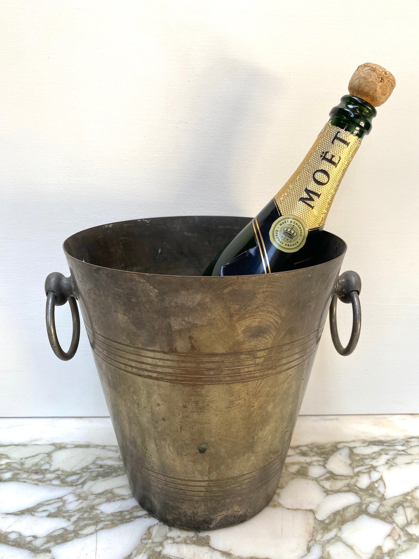 Antique French Brass Champagne Bucket