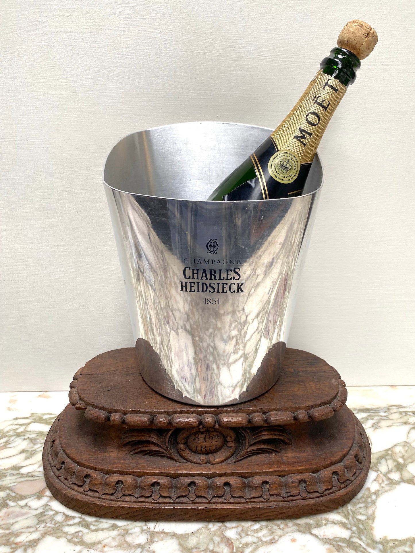 Vintage French Champagne Bucket 'Charles Heidsieck'