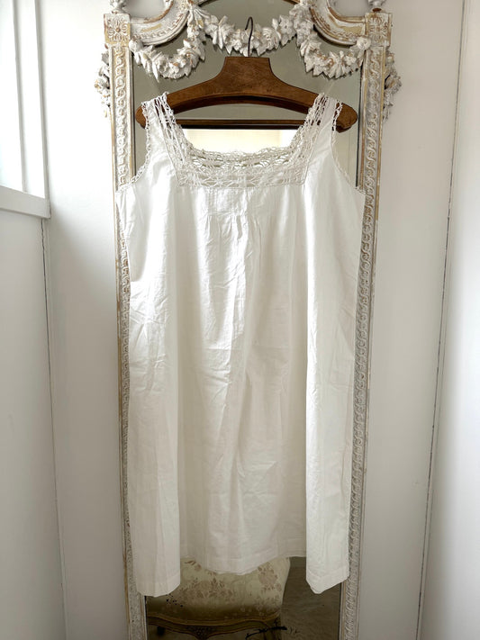 Antique French Cotton Lace Slip/Nightie