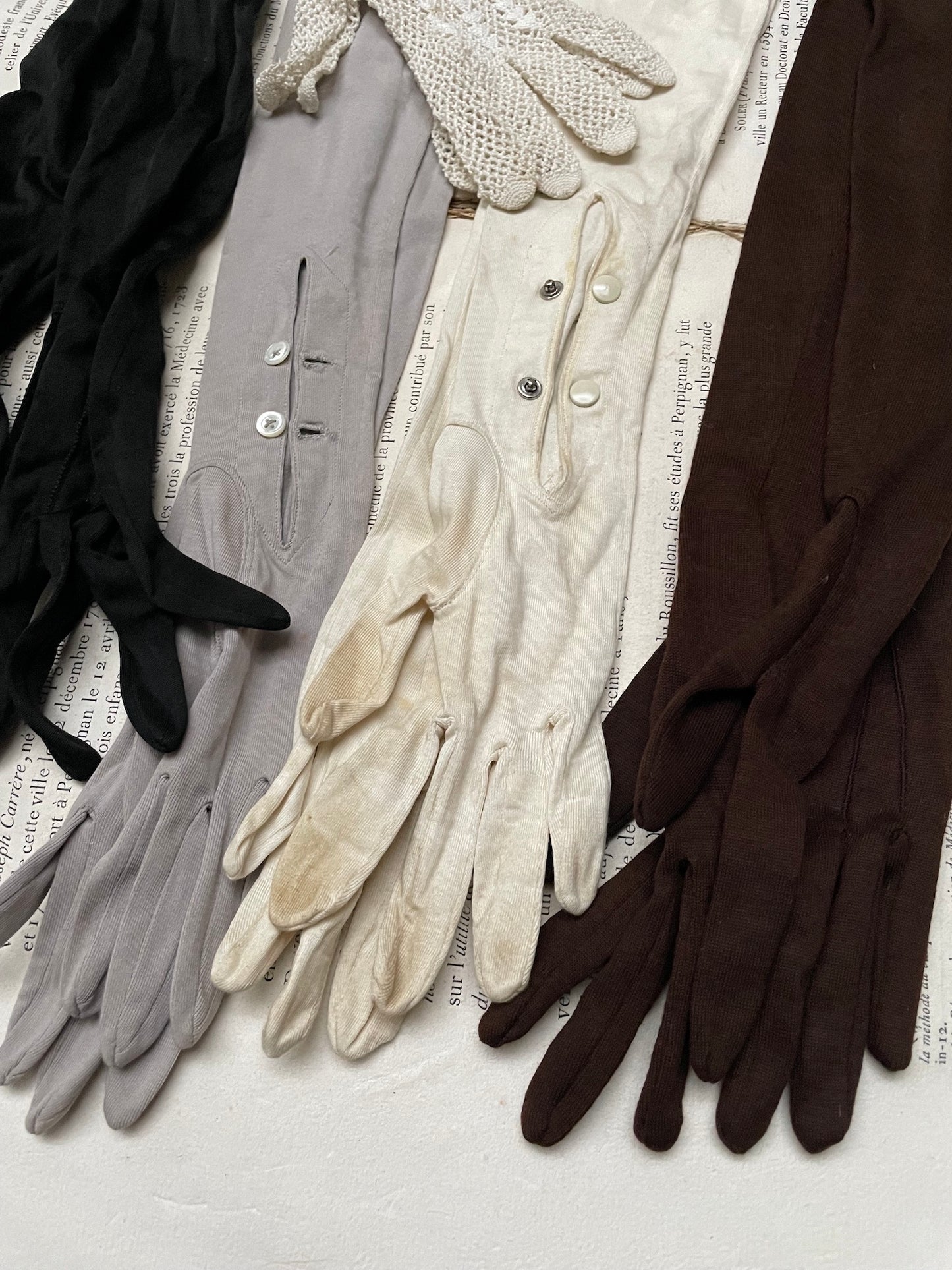 Vintage French Set of Gloves - II