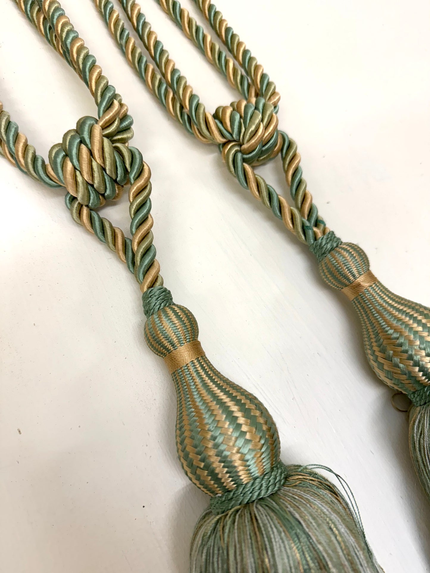 Antique French Silk Tassels - Extra Large Green