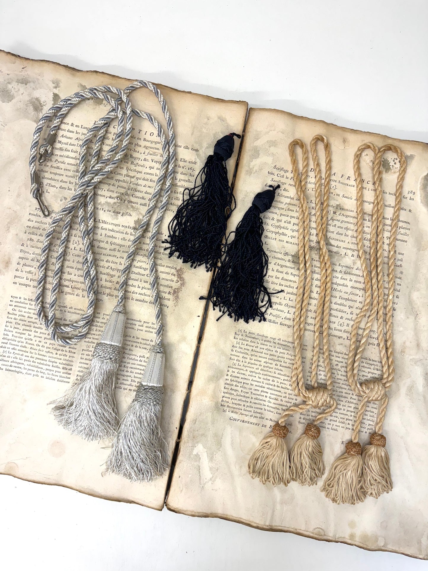 Antique French Silk Tassels - Multi Large