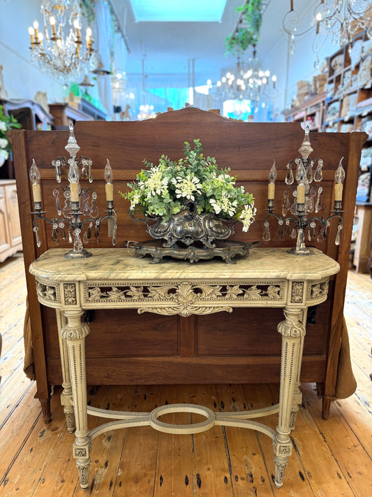 Antique French Louis XVI Marble Console Table