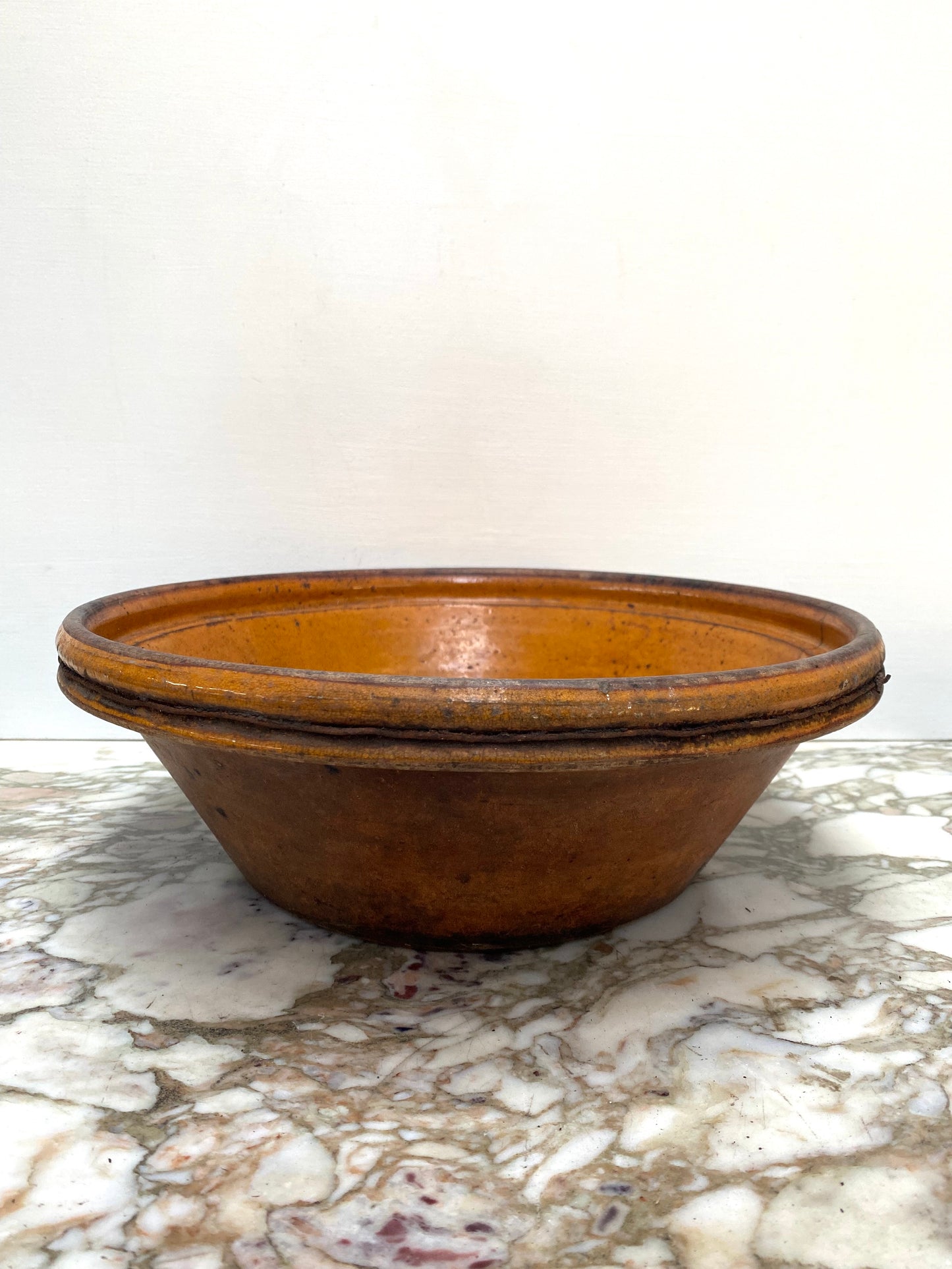 Vintage Spanish Glazed Bowl - Mustard - Petite