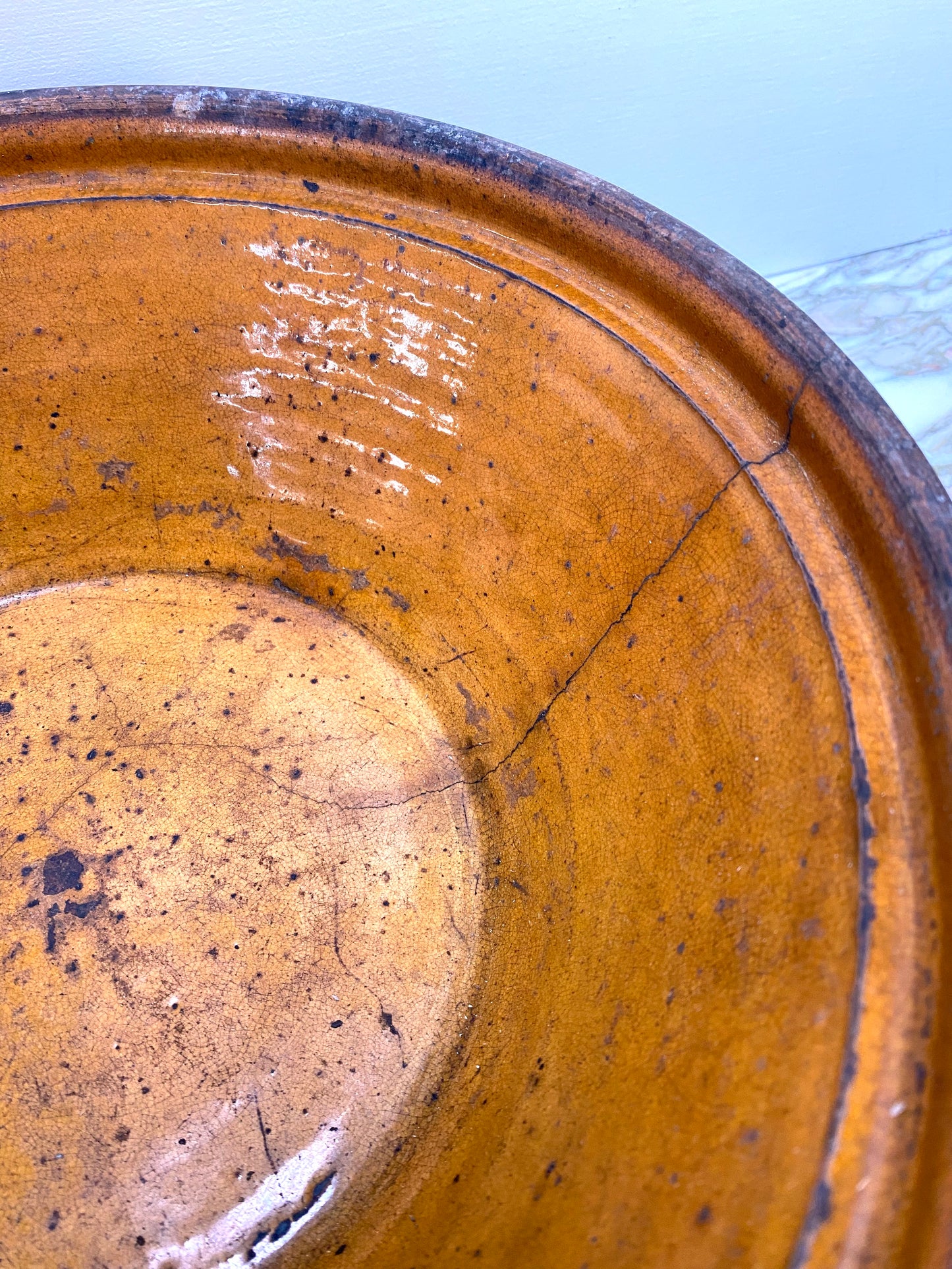 Vintage Spanish Glazed Bowl - Mustard - Petite