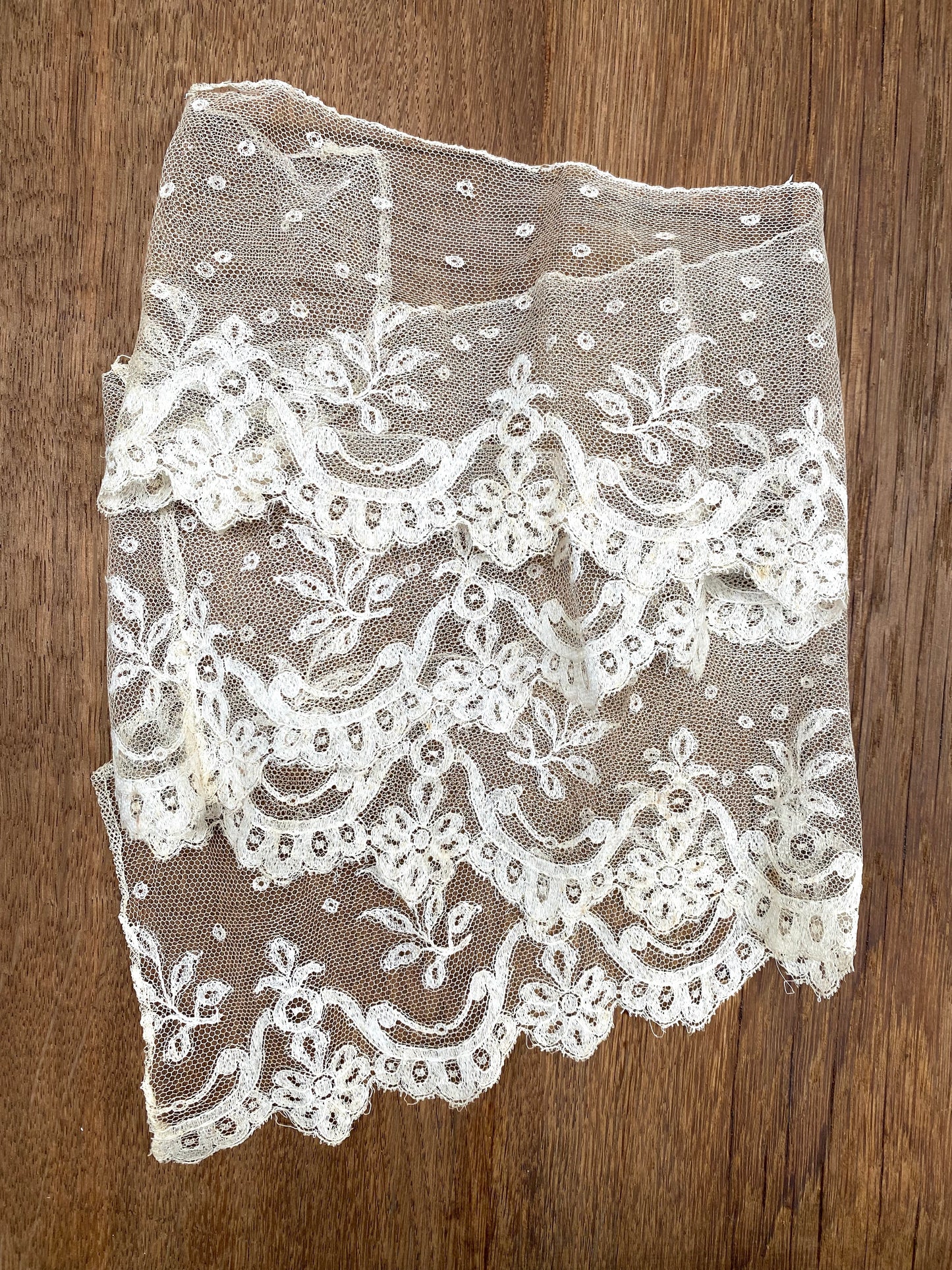 Antique French Polka Dot Lace Piece