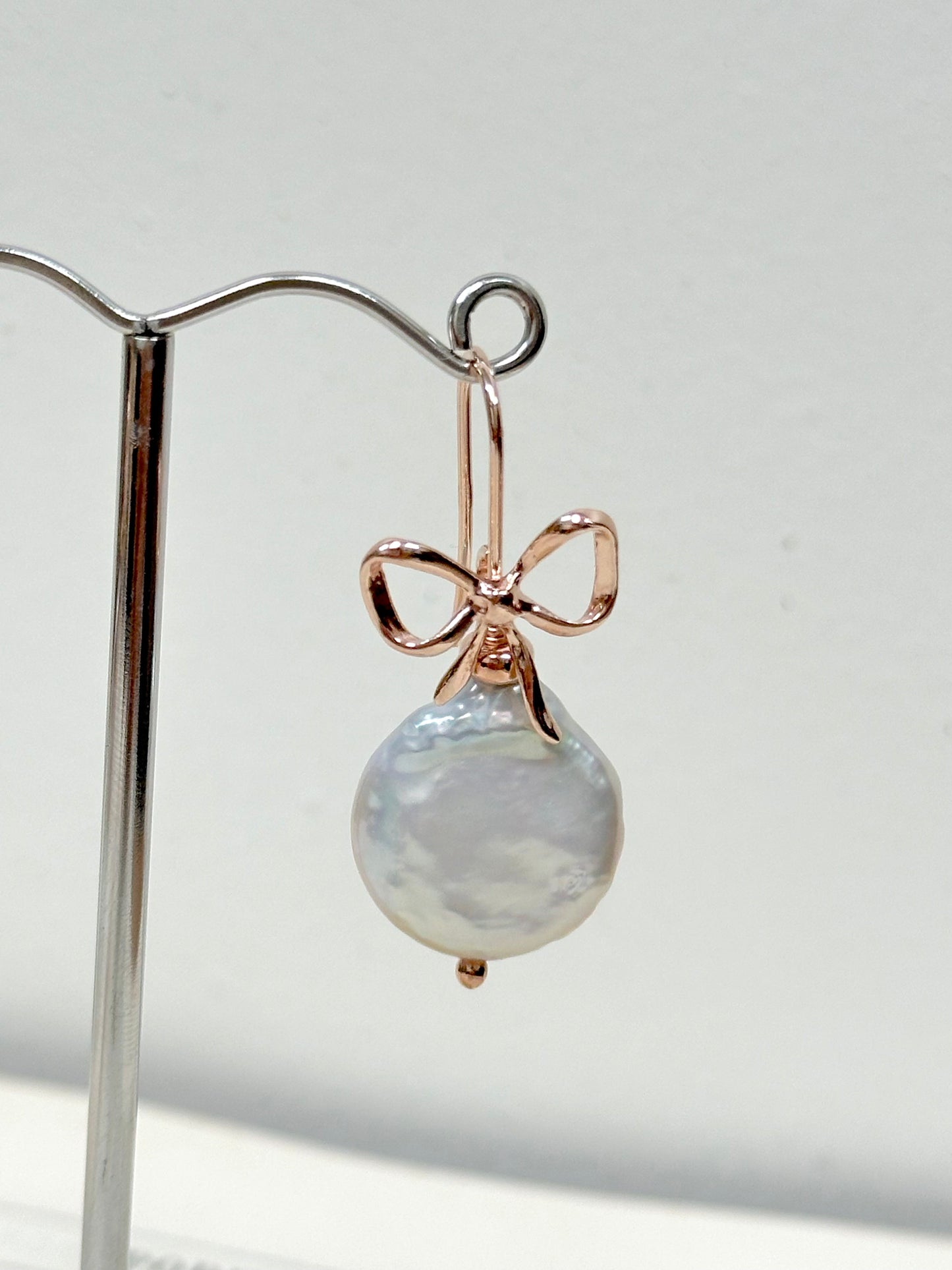 Italian Pearl & Bow Earrings