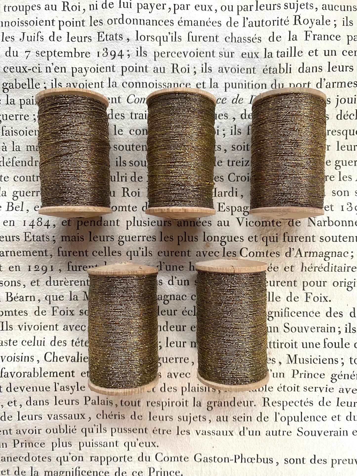 Antique French Metallic Embroidery Thread