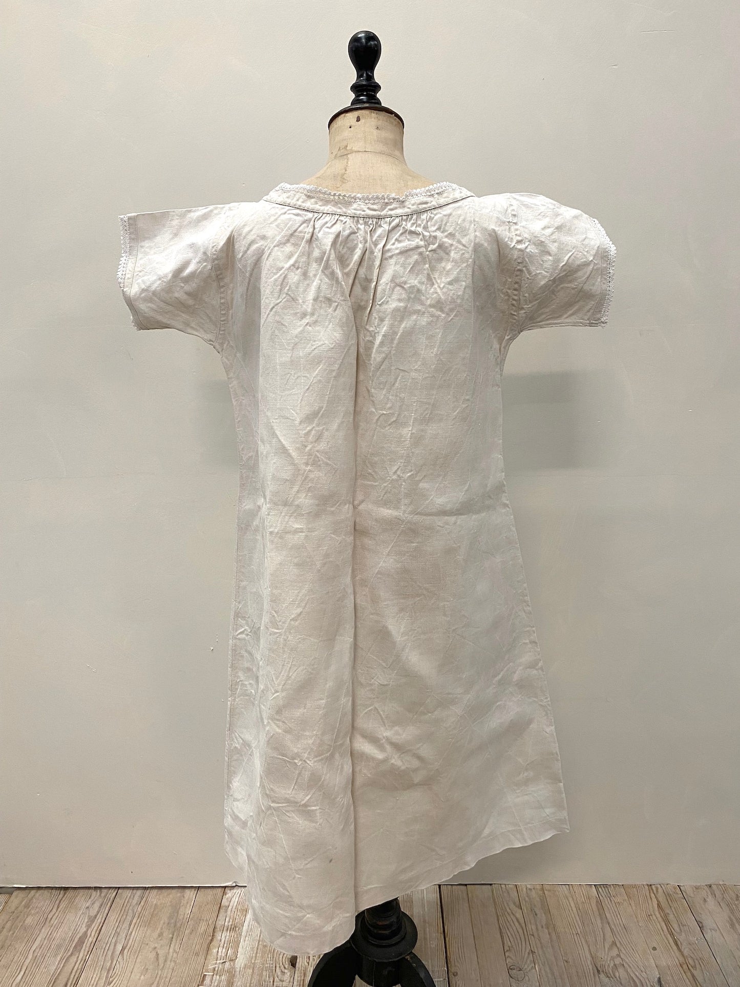 Antique French Linen Convent Nightie 'CT'