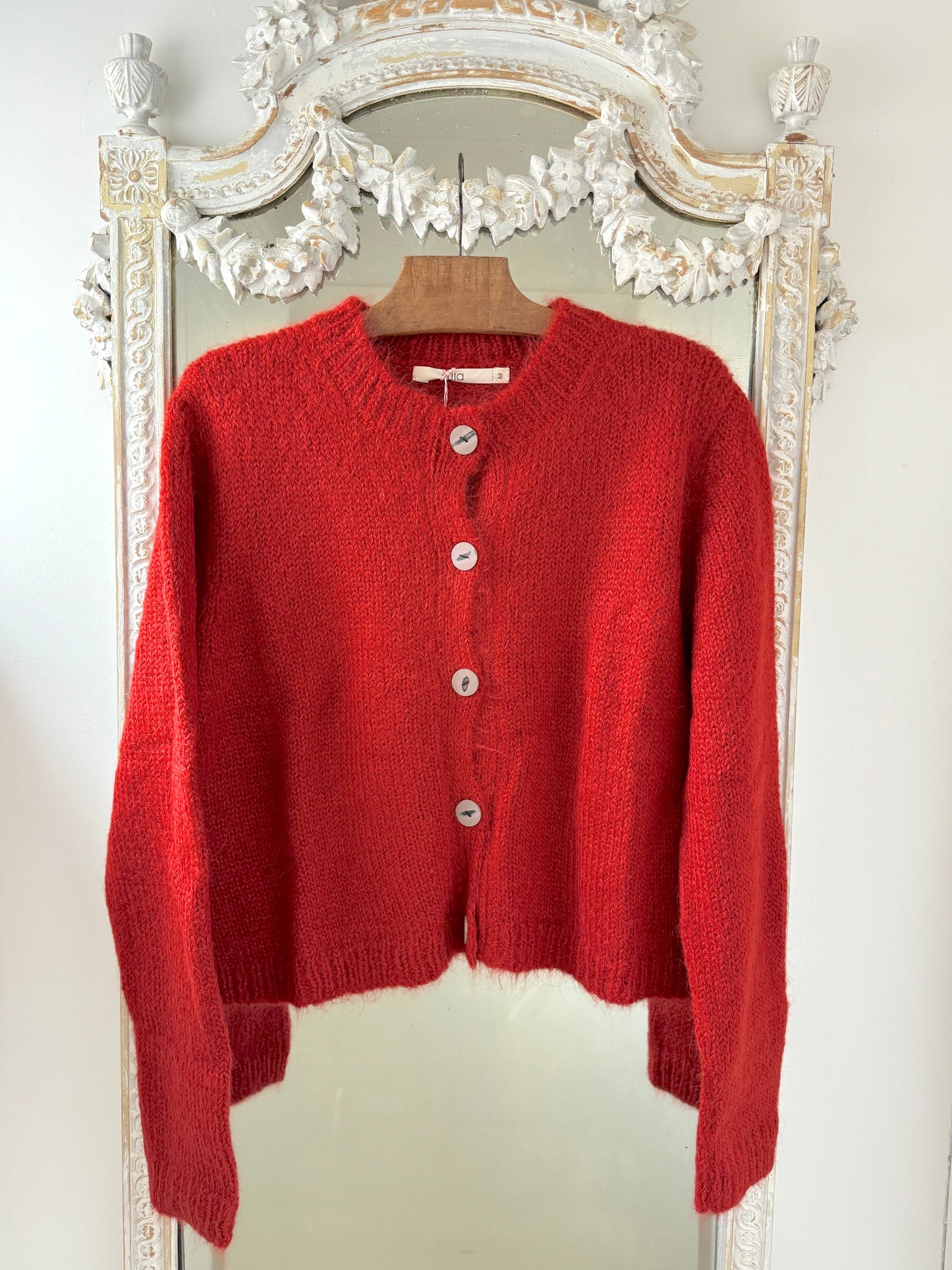 Sula Baby Alpaca Nickel Cardi - Red