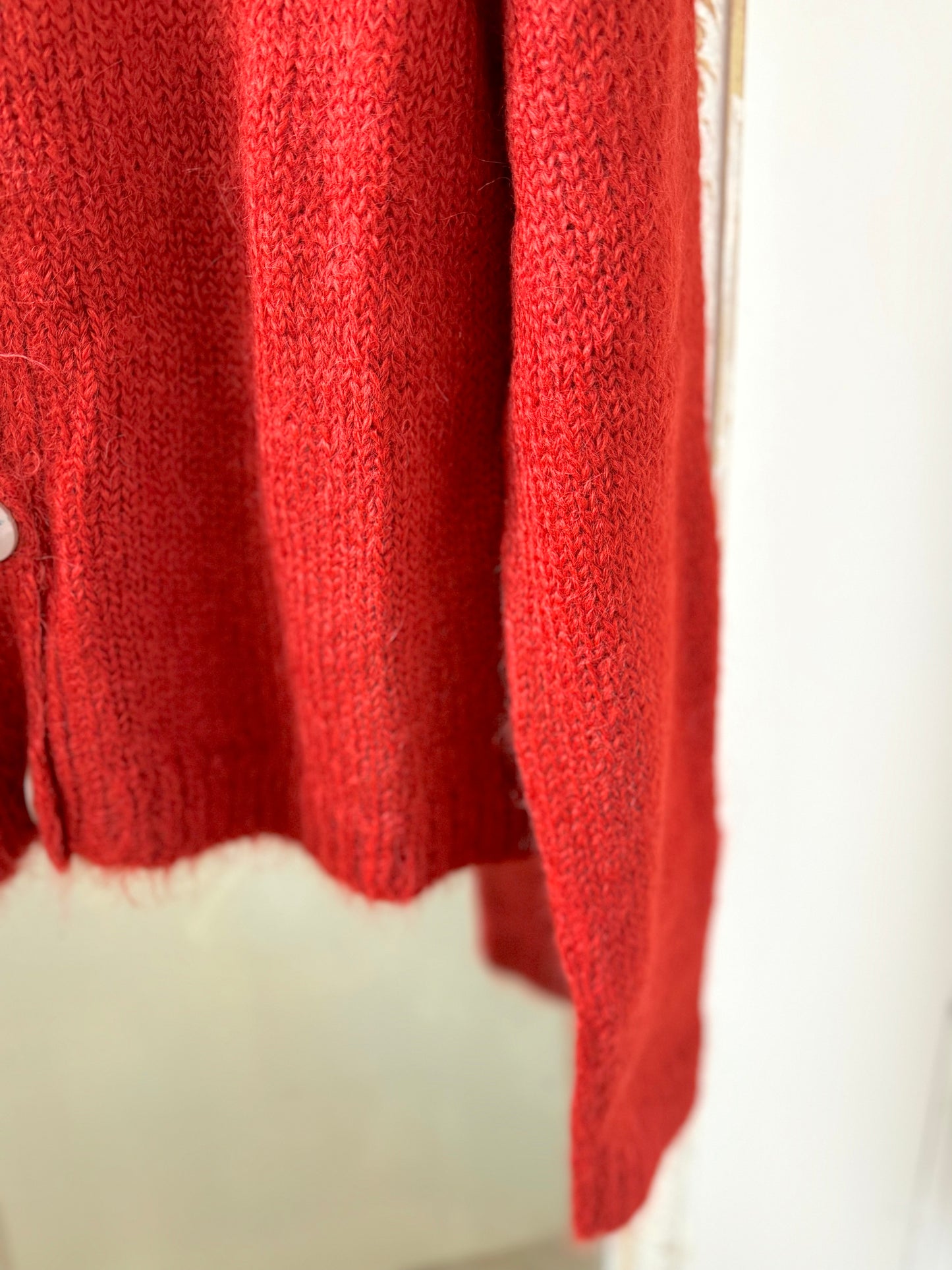 Sula Baby Alpaca Nickel Cardi - Red