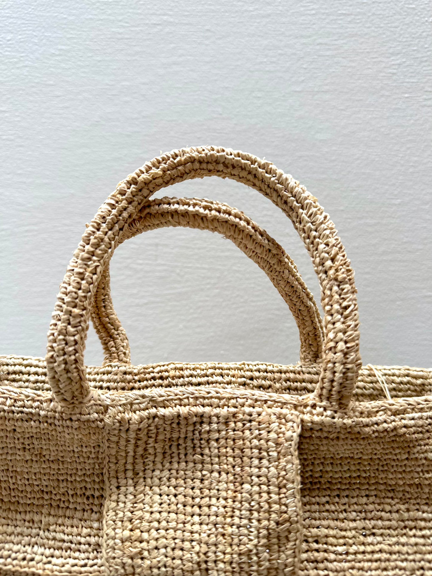 Sophie Digard Small Raffia Woven Handbag Natural