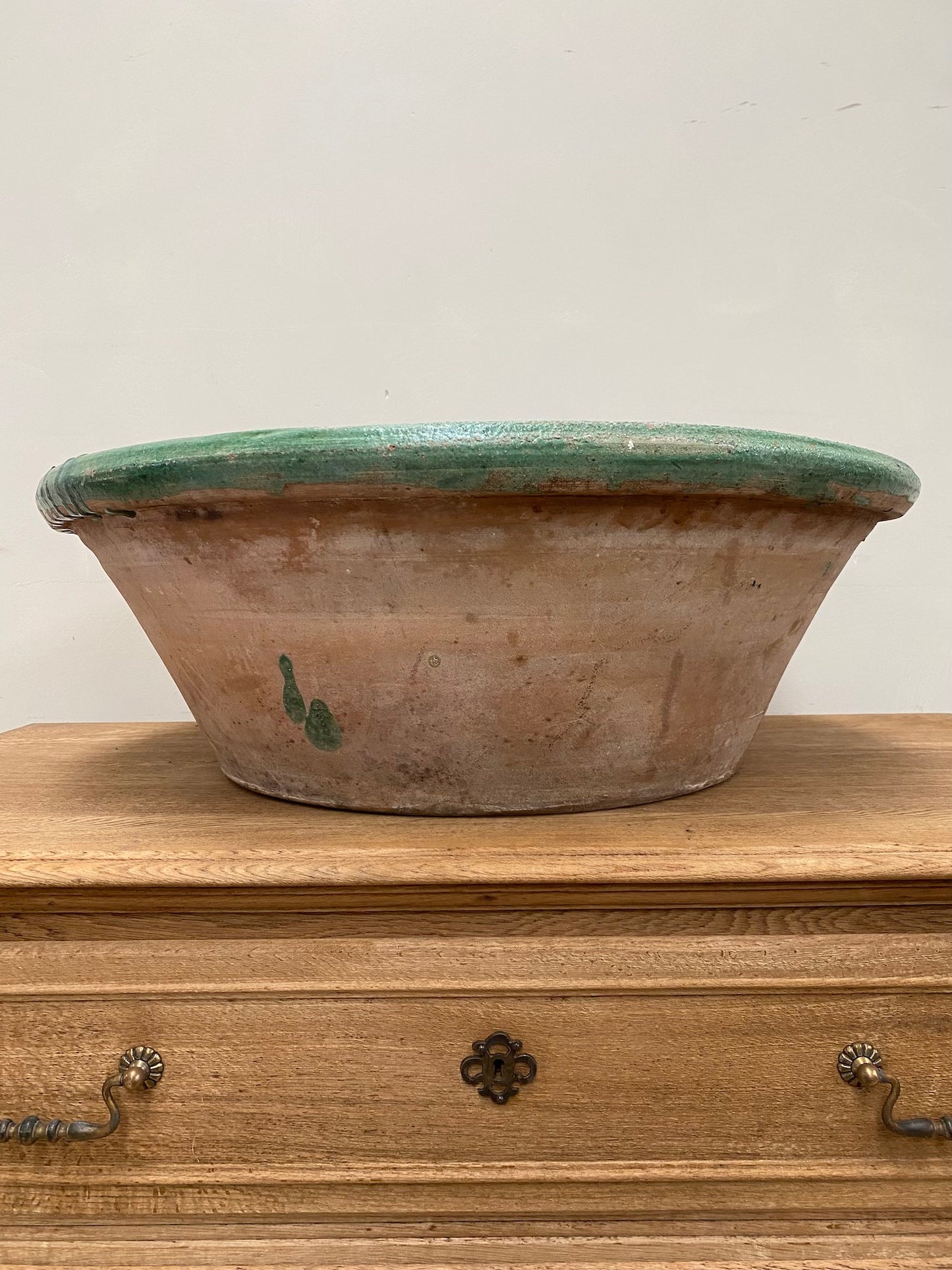 Vintage Spanish Glazed Bowl - Forest Green - Extra Large