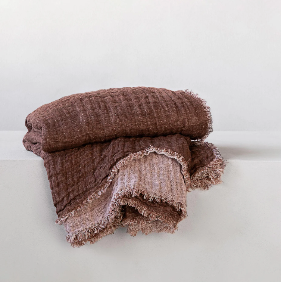 Hale Mercantile 'Crush' Double Linen Throw Blanket