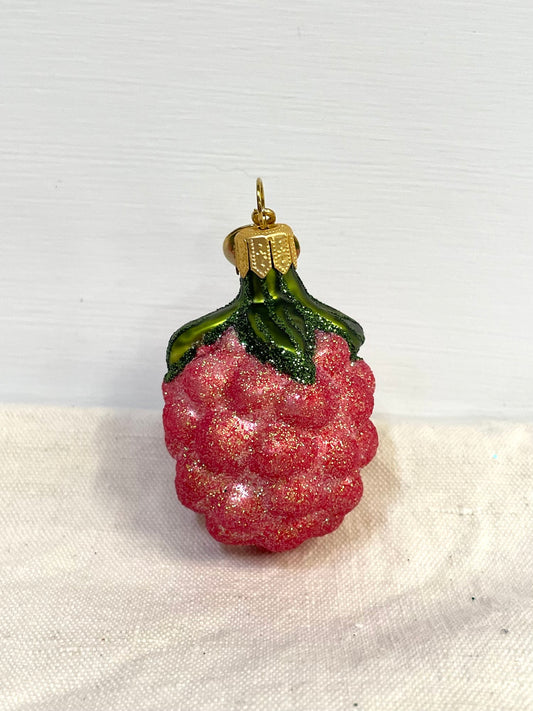 Polish Glass Ornament - Miniature Raspberry