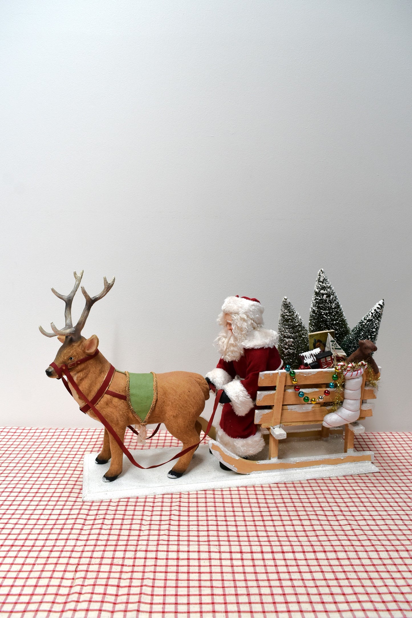 Santa in a One Horse Open Sleigh