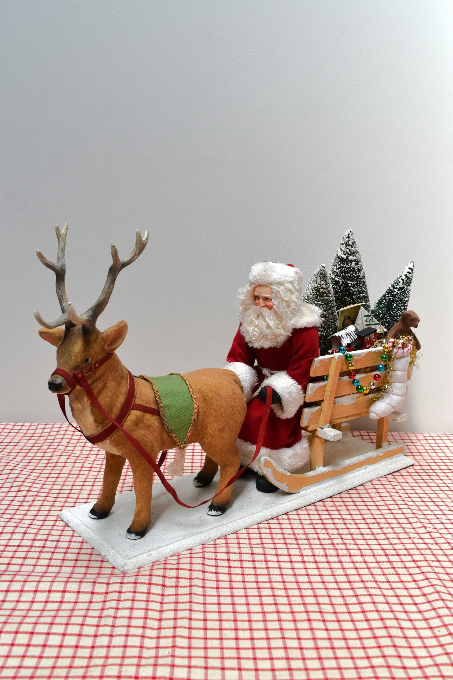 Santa in a One Horse Open Sleigh