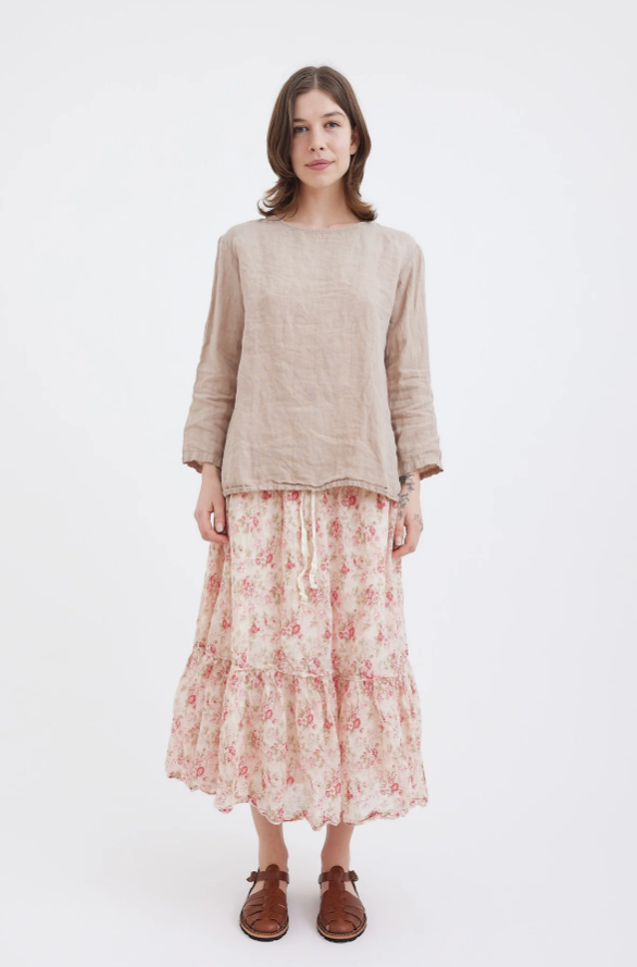 Metta Milly Tiered Skirt - Cotton Voile - La Petite Rose Size S/M LAST ONE