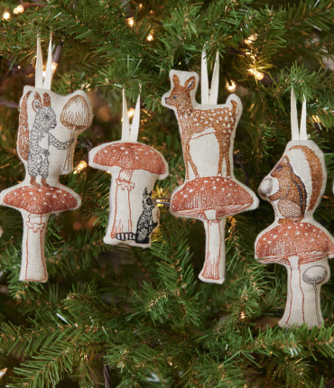 Coral & Tusk 'Deer with Mushroom' Ornament