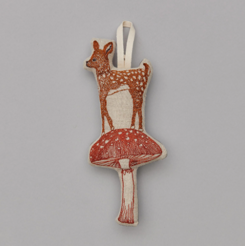 Coral & Tusk 'Deer with Mushroom' Ornament