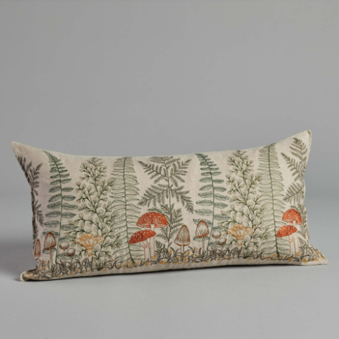 Coral & Tusk 'Mushrooms & Ferns' Lumbar Pillow Cushion Cover