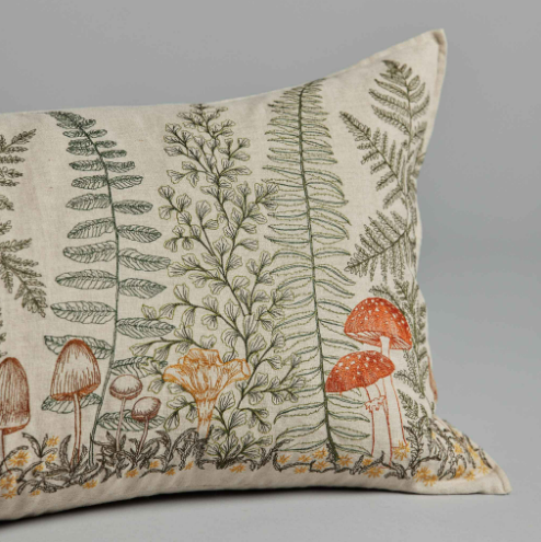 Coral & Tusk 'Mushrooms & Ferns' Lumbar Pillow Cushion Cover
