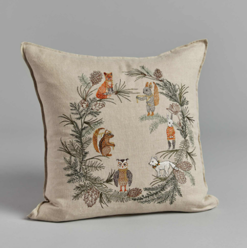 Coral & Tusk 'Tree Trimmers Wreath' Pillow Cushion Cover