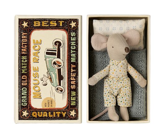 Maileg Little Brother Mouse in Matchbox